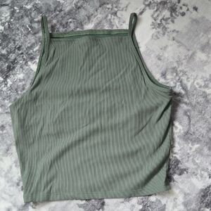 Women's Ribbed Tank Top - Olive Green